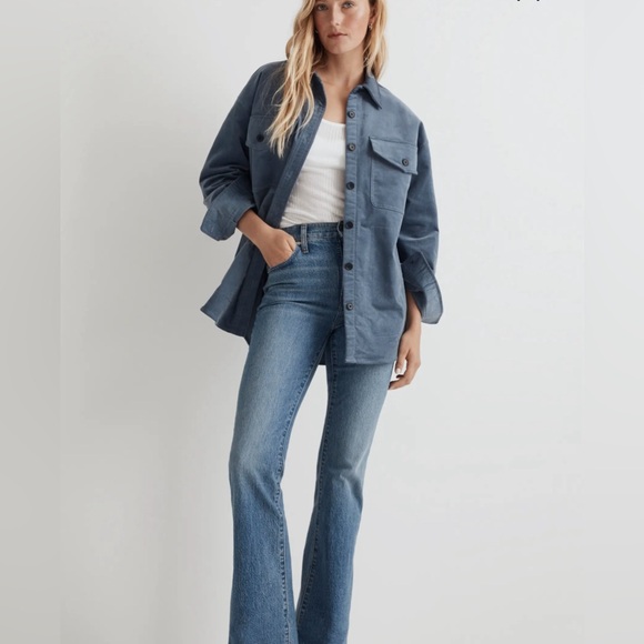 MADEWELL Stretch Twill Oversize Shirt Jacket Size Extra Small